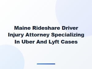 Maine Rideshare Injury Attorney for Uber and Lyft Cases